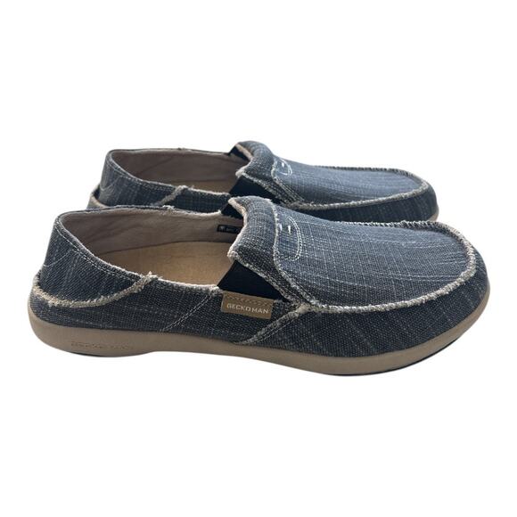 Walk Hero Gecko Man Men\'s Canvas Slip On Shoe Loafer Blue Size 11 Arch Support main image 8